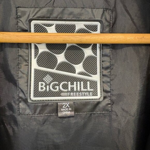 Big Chill Women’s Puffer Jacket Black 2XL Belted Full Zip Pockets Medium Length - Picture 8 of 15